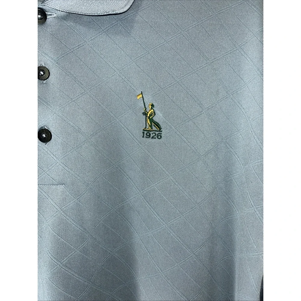 Adidas Climacool 2XL‎ Masters Golf Polo Shirt Grey Weave Pattern